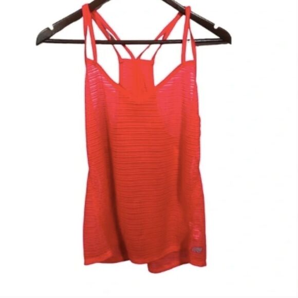 Women's Marika Coral Red Orange Athletic Tank Top - Picture 1 of 11